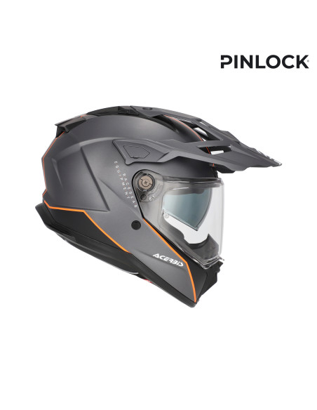 Casque trail Acerbis Attack - Gris Orange