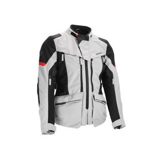 Veste moto femme Acerbis X-Rover - Gris Rouge