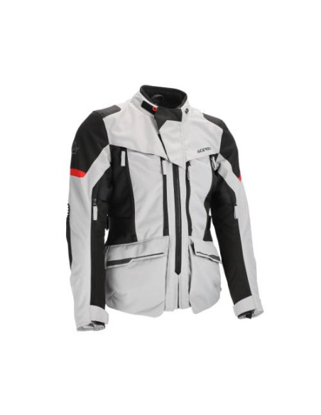 Veste moto femme Acerbis X-Rover - Gris Rouge