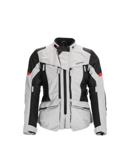 Veste moto femme Acerbis X-Rover - Gris Rouge