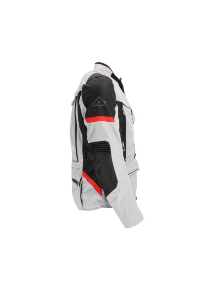 Veste moto femme Acerbis X-Rover - Gris Rouge