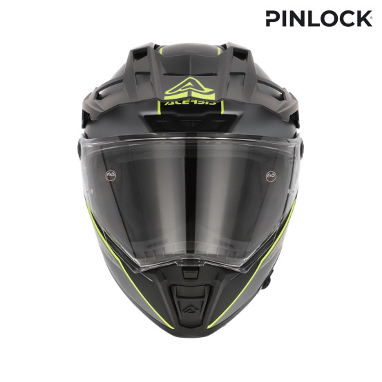 Casque trail Acerbis Attack - Gris Jaune