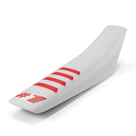 Housse De Selle OneGripper Ribbed -  Blanc Rouge