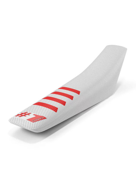Housse De Selle OneGripper Ribbed -  Blanc Rouge