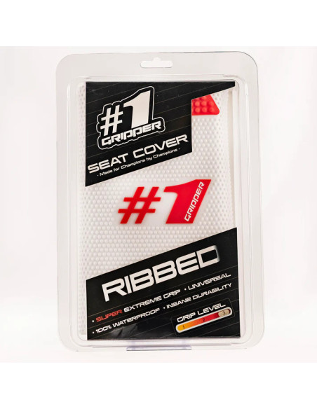 Housse De Selle OneGripper Ribbed -  Blanc Rouge