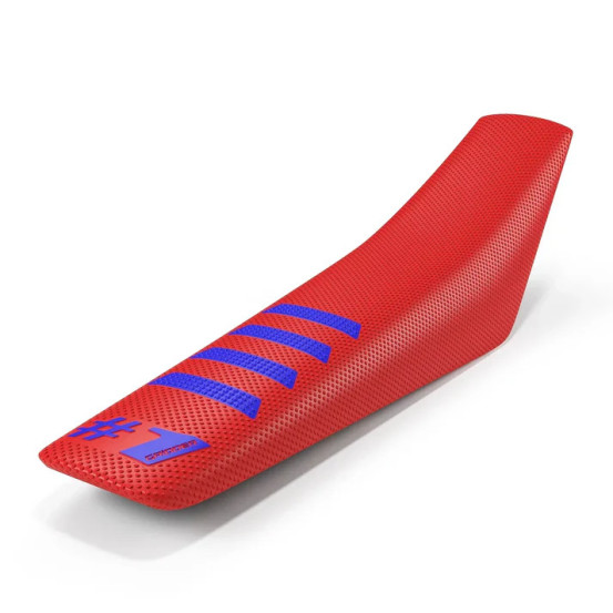 Housse De Selle OneGripper Ribbed -  Rouge Bleu