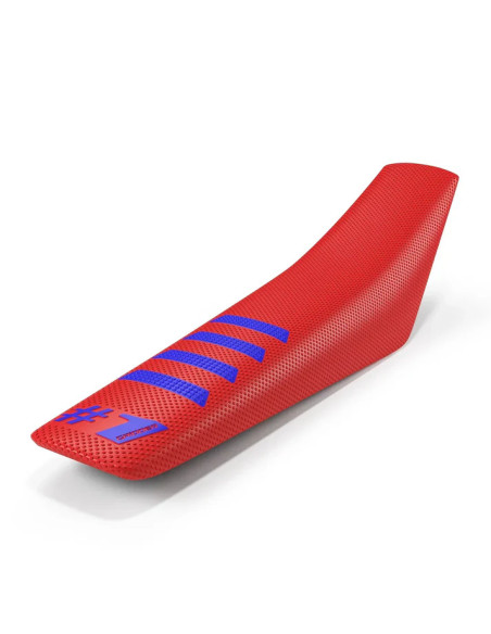 Housse De Selle OneGripper Ribbed -  Rouge Bleu