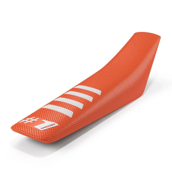Housse De Selle OneGripper Ribbed -  Orange Blanc