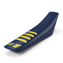 Housse De Selle OneGripper Ribbed -  Bleu Nuit Jaune