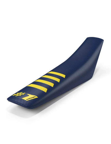Housse De Selle OneGripper Ribbed -  Bleu Nuit Jaune