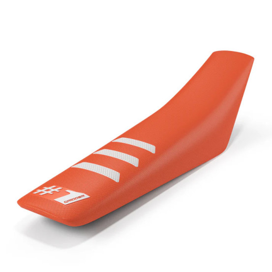 Housse De Selle OneGripper Light Rib - Orange Blanc
