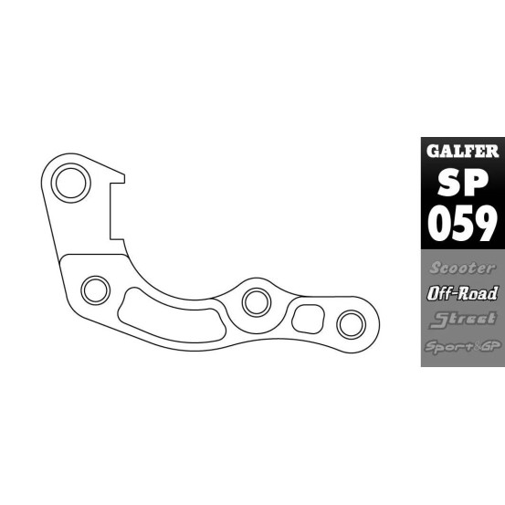 Patte de déport étrier de frein GALFER pour montage disque 270 mm - HONDA CRF 2019-2024