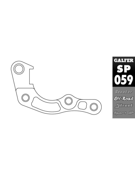 Patte de déport étrier de frein GALFER pour montage disque 270 mm - HONDA CRF 2019-2024