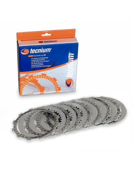 Kit disques embrayage garnis + lisses TECNIUM - HONDA VT 125 Shadow 1999-08 / CL 125 V Varadero 2001-16