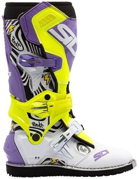 Bottes cross Sidi crossair HD Enduro Billy Bolt Violet Jaune