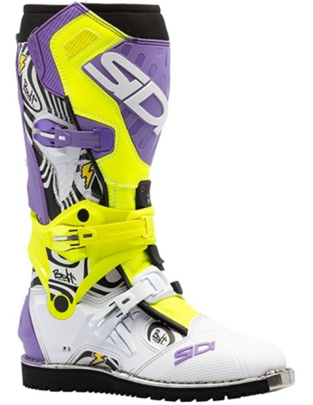 Bottes cross Sidi crossair HD Enduro Billy Bolt Violet Jaune