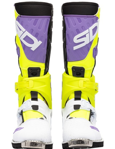 Bottes cross Sidi crossair HD Enduro Billy Bolt Violet Jaune