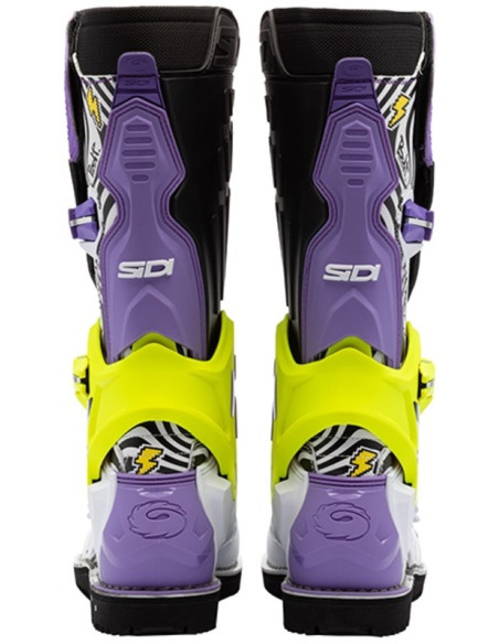 Bottes cross Sidi crossair HD Enduro Billy Bolt Violet Jaune
