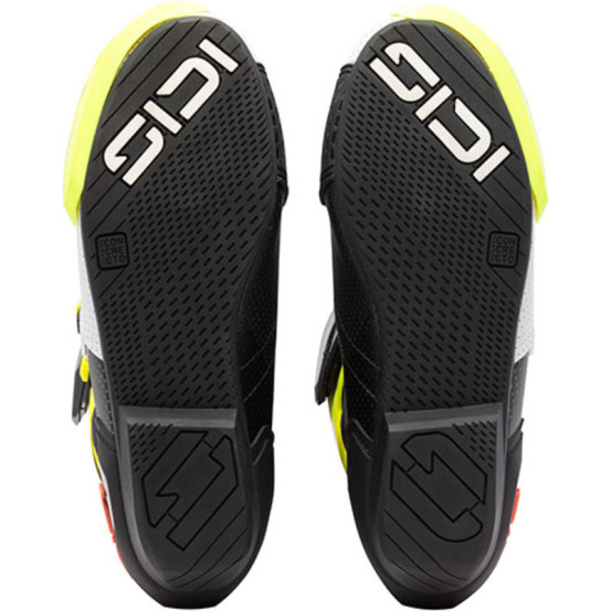 Bottes moto Sidi Mag 2 Air - Noir Blanc Jaune Fluo Corail