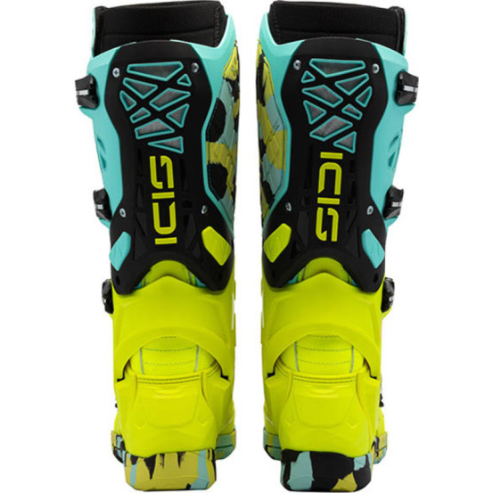 Bottes cross Sidi crossair X - Cyan Jaune Fluo