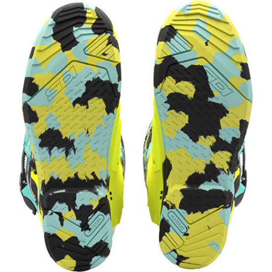 Bottes cross Sidi crossair X - Cyan Jaune Fluo