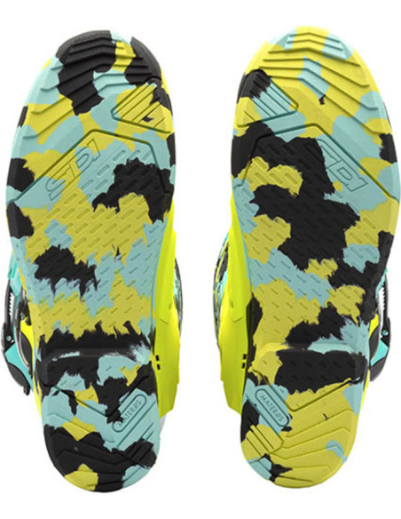 Bottes cross Sidi crossair X - Cyan Jaune Fluo