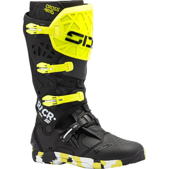 Bottes cross Sidi crossair X - Noir Jaune Fluo