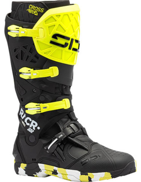 Bottes cross Sidi crossair X - Noir Jaune Fluo