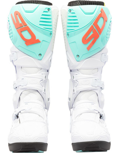 Bottes cross Sidi crossfire 3 SRS - Blanc Cyan Corail