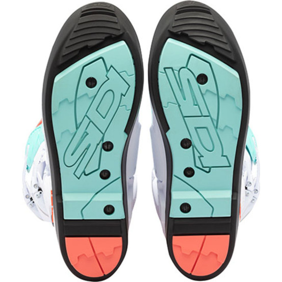 Bottes cross Sidi crossfire 3 SRS - Blanc Cyan Corail