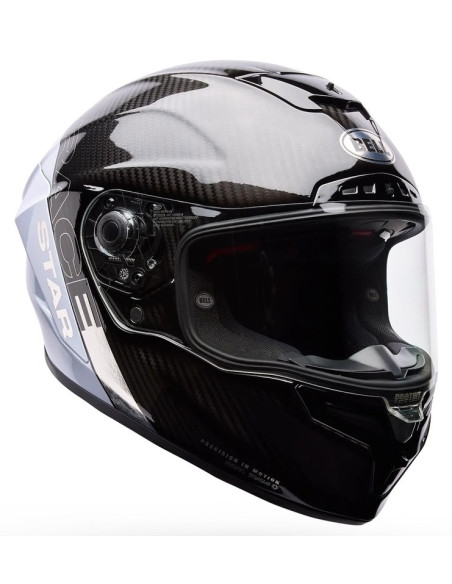 Casque moto intégral BELL Race Star DLX Flex Strike - Argent