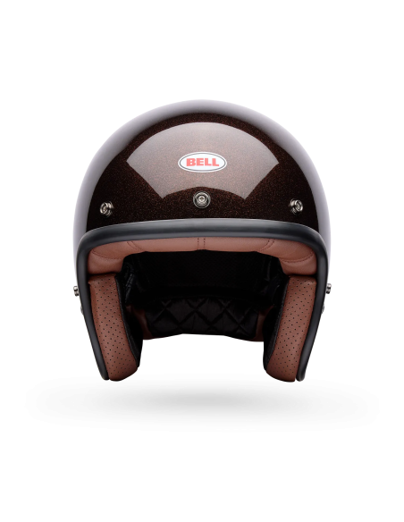 Casque moto jet BELL Custom 500 Flake - Marron