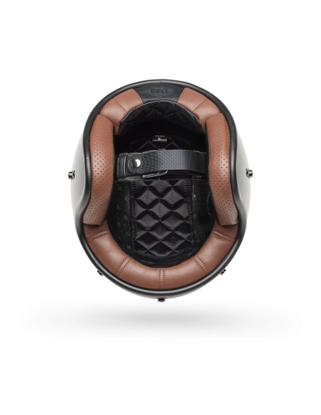 Casque moto jet BELL Custom 500 Flake - Marron