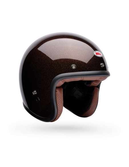 Casque moto jet BELL Custom 500 Flake - Marron