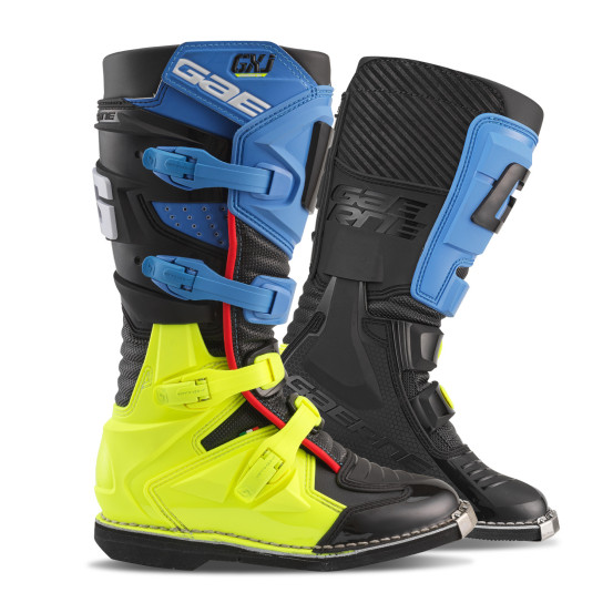Bottes cross enfant Gaerne GXJ - Noir Bleu Jaune Fluo