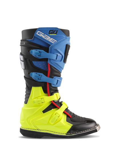 Bottes cross enfant Gaerne GXJ - Noir Bleu Jaune Fluo