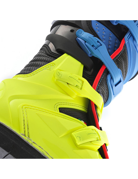 Bottes cross enfant Gaerne GXJ - Noir Bleu Jaune Fluo