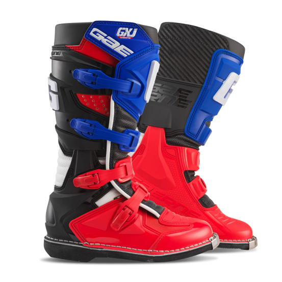 Bottes cross enfant Gaerne GXJ - Rouge Blanc Bleu
