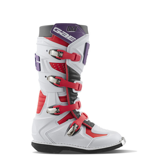Bottes cross enfant Gaerne GXJ - Blanc Rouge Violet