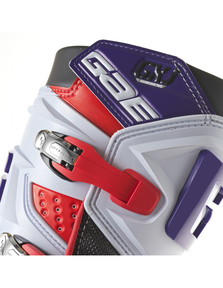 Bottes cross enfant Gaerne GXJ - Blanc Rouge Violet