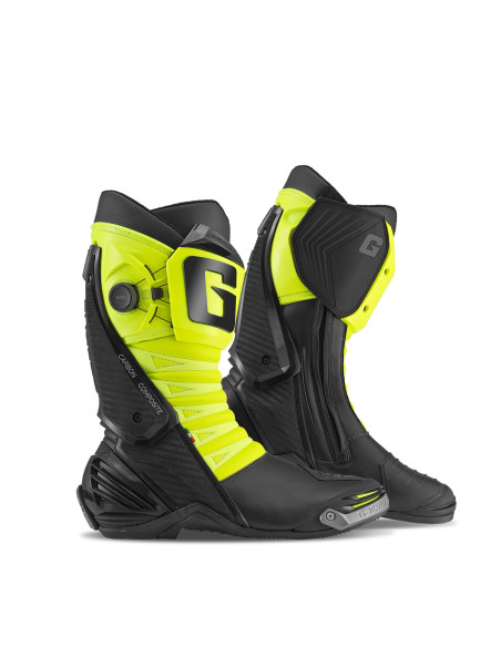 Bottes moto Gaerne GP1 LS - Noir Jaune Fluo