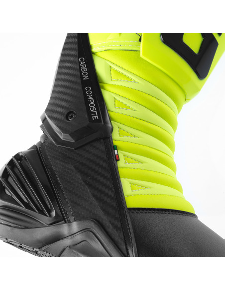 Bottes moto Gaerne GP1 LS - Noir Jaune Fluo