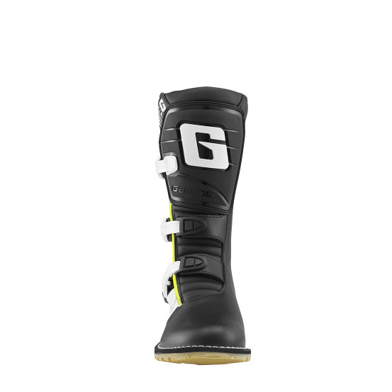 Bottes moto trial Gaerne Balance Pro Tech - Blanc Noir Jaune Fluo
