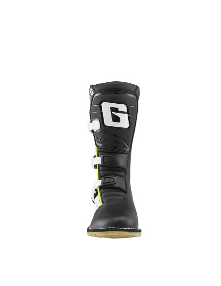 Bottes moto trial Gaerne Balance Pro Tech - Blanc Noir Jaune Fluo