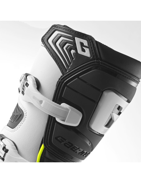 Bottes moto trial Gaerne Balance Pro Tech - Blanc Noir Jaune Fluo