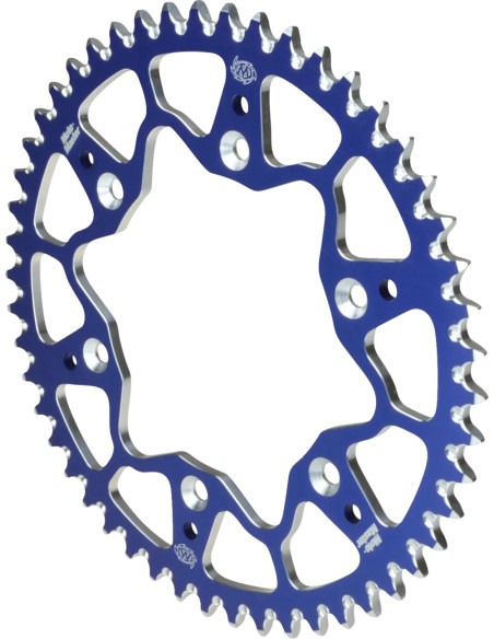 Couronne MOTO MASTER alu anti-boue - Pas 520 - Bleu - YZF WRF