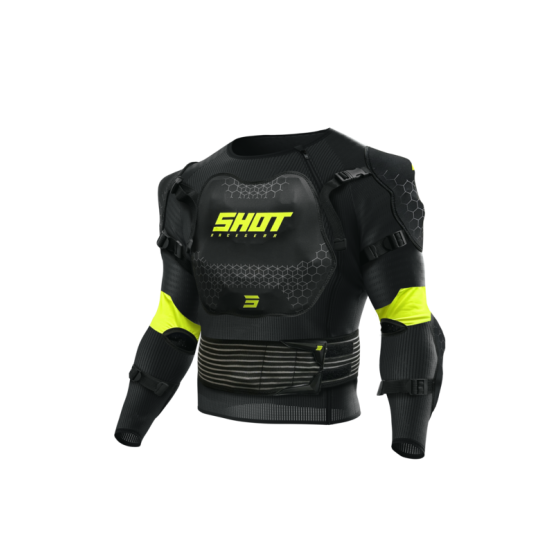 Gilet de protection Shot Optimal 2.0 - Noir Jaune Fluo
