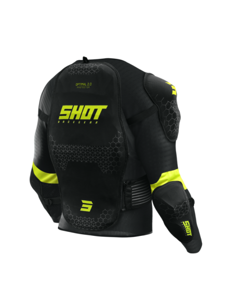 Gilet de protection Shot Optimal 2.0 - Noir Jaune Fluo