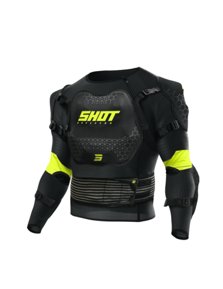 Gilet de protection enfant Shot Optimal 2.0 - Noir Jaune Fluo