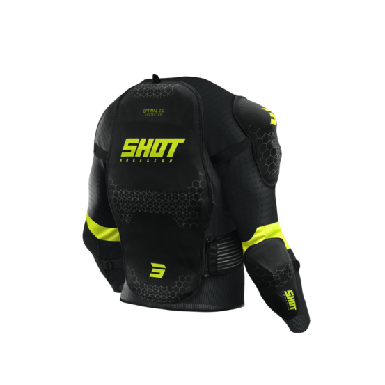 Gilet de protection enfant Shot Optimal 2.0 - Noir Jaune Fluo